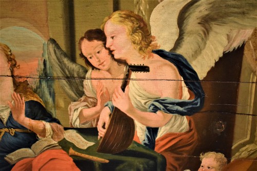 Louis XIII - Sainte Cécile et le Concert des Anges, école Vénitienne du XVIIe siècle